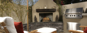 outdoor fireplace